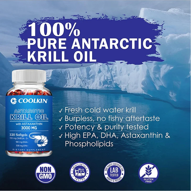Minyak Krill Antartika 3000mg  - Omega 3 Fish Oil ulasan dan harga
